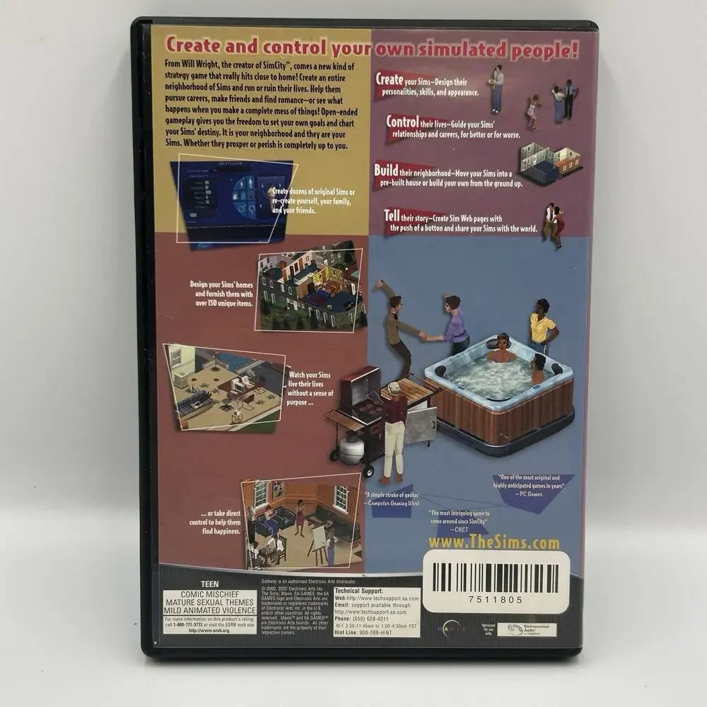 The Sims: The People Simulator Video Game (PC CD-ROM) - CIB - Tested